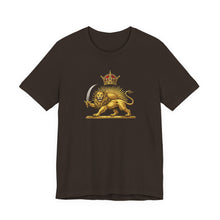 Iran Crown Lion & Sun Pahlavi Unisex T-Shirt | Persian Crown Symbol Tee