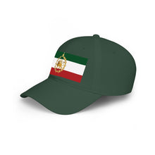 Iran Lion & Sun Crown Baseball Cap – Persian Flag Pahlavi Hat | پرچم شیر و خورشید تاج‌دار ایران