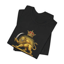 Iran Crown Lion & Sun Pahlavi Unisex T-Shirt | Persian Crown Symbol Tee