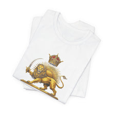 Iran Crown Lion & Sun Pahlavi Unisex T-Shirt | Persian Crown Symbol Tee