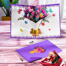 3D Pop-Up Flower Greeting Card – Floral Surprise Card for Birthday, Mother’s Day, Wedding & Anniversary
