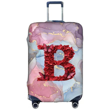 Watercolor Rose Initial Luggage Cover – Stretch Suitcase Protector Travel Cover S-XL 🌹🧳