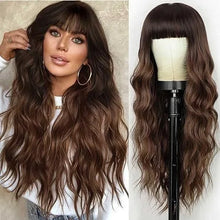 Gorgeous Wavy Long Hair Wig with Bangs