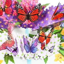 Pop Up 3D Butterfly Flower Greeting Card, Mother's Day, Anniversary, Birthday