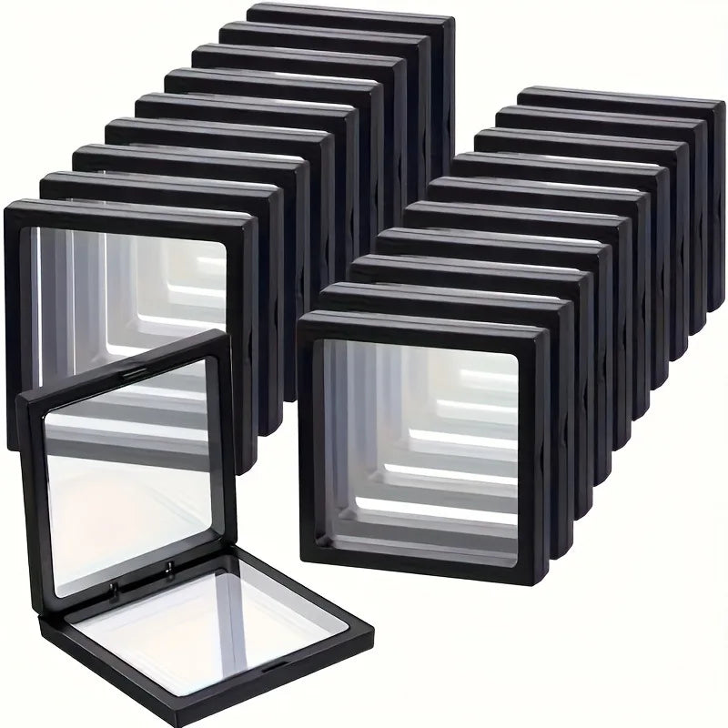 10pcs See-Through Floating Jewelry Boxes – Necklace, Ring & Gift Storage