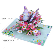 3D Butterfly Pop Up Greeting Card – Flowers, Valentine’s, Mom, Anniversary, Birthday