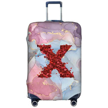 Watercolor Rose Initial Luggage Cover – Stretch Suitcase Protector Travel Cover S-XL 🌹🧳