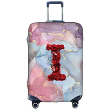 Watercolor Rose Initial Luggage Cover – Stretch Suitcase Protector Travel Cover S-XL 🌹🧳
