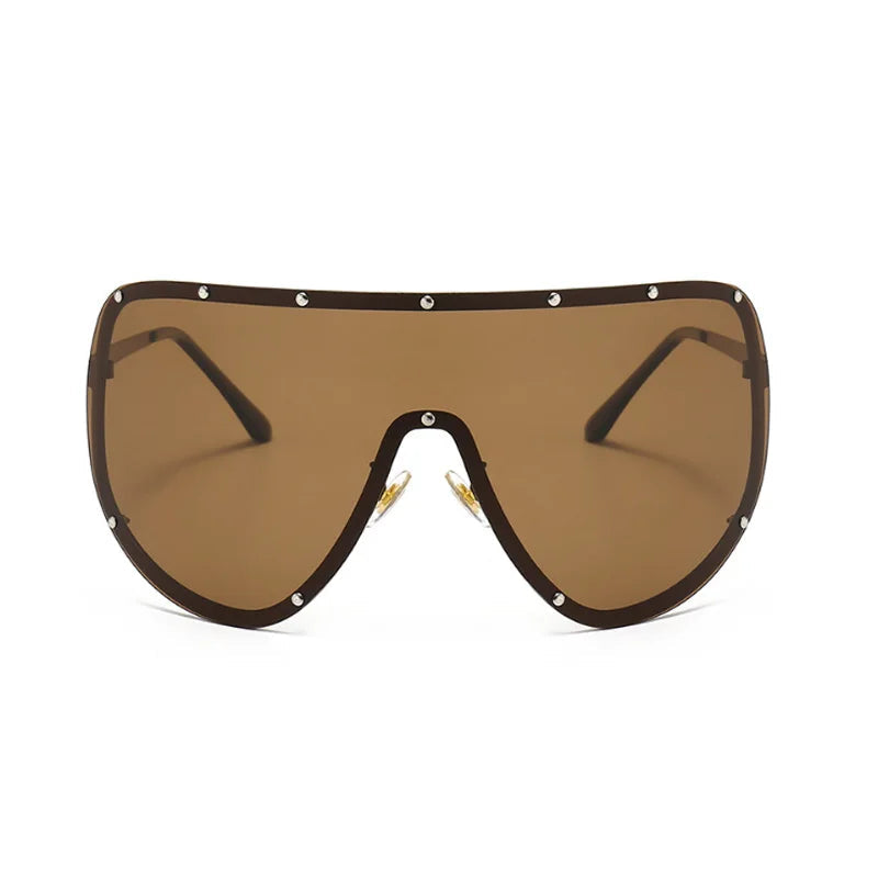 Celebrity Style Oversized Shield Sunglasses HD Polarized UV400 - Solara