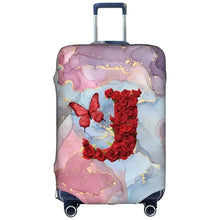 Watercolor Rose Initial Luggage Cover – Stretch Suitcase Protector Travel Cover S-XL 🌹🧳