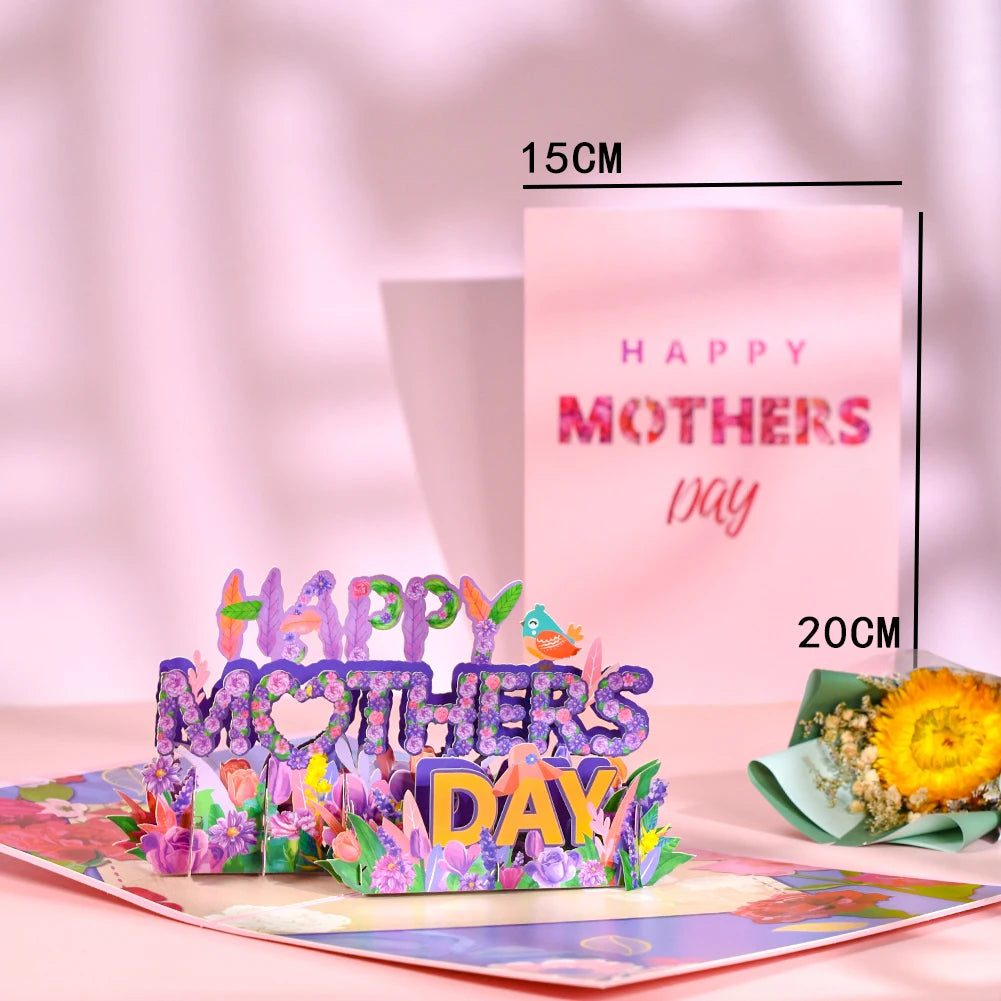 3D Pop-Up Flower Greeting Card – Floral Surprise Card for Birthday, Mother’s Day, Wedding & Anniversary