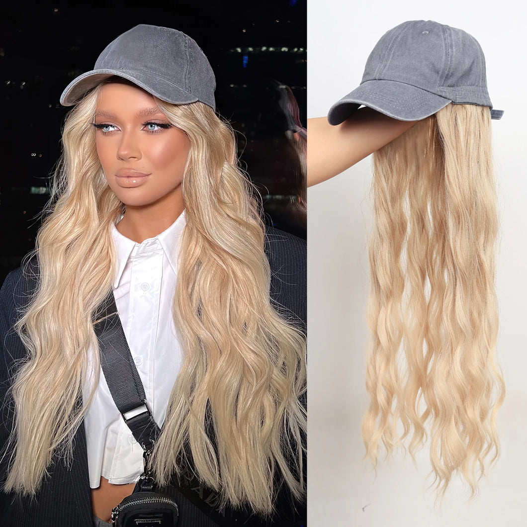 Gorgeous Long Wavy Cap Wig – Baseball Hat Hair Wig