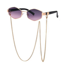 Luxury Designer Style Sunglasses with Chain - Ava