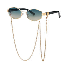 Luxury Designer Style Sunglasses with Chain - Ava