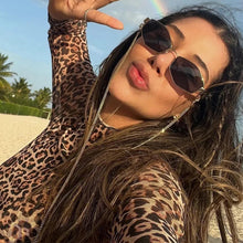 Luxury Designer Style Sunglasses with Chain - Ava
