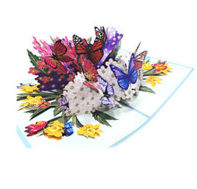 Pop Up 3D Butterfly Flower Greeting Card, Mother's Day, Anniversary, Birthday