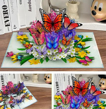 Pop Up 3D Butterfly Flower Greeting Card, Mother's Day, Anniversary, Birthday