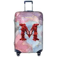 Watercolor Rose Initial Luggage Cover – Stretch Suitcase Protector Travel Cover S-XL 🌹🧳