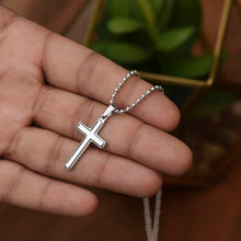 Cross Necklace Gift - Graduation Gift - He believed he could so he did