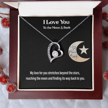 I Love You to the Moon & Back Heart Necklace