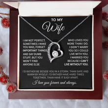 To My Wife Heart Necklace