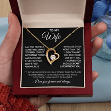To My Wife Heart Necklace