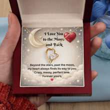 I Love You to the Moon and Back Heart Necklace