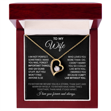 To My Wife Heart Necklace