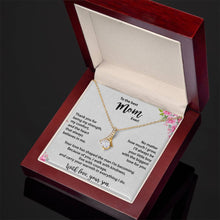 Best Mom, from Son, Gold Necklace Cubic Zirconia