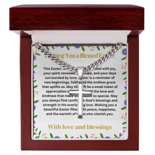 Artisan Cross Necklace Ester Gift with a message
