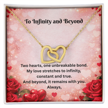 To Infinity and Beyond Interlocking Hearts Necklace