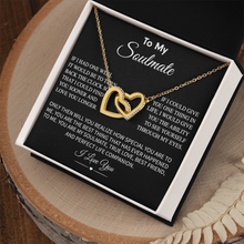 To My Soulmate Interlocking Hearts Necklace