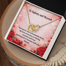 To Infinity and Beyond Interlocking Hearts Necklace