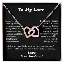 To My Love Interlocking Hearts Necklace
