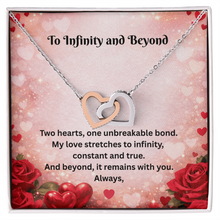 To Infinity and Beyond Interlocking Hearts Necklace