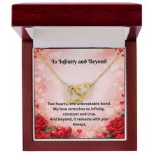 To Infinity and Beyond Interlocking Hearts Necklace