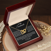 To My Soulmate Interlocking Hearts Necklace