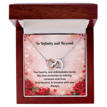 To Infinity and Beyond Interlocking Hearts Necklace