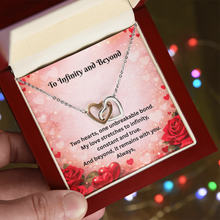 To Infinity and Beyond Interlocking Hearts Necklace