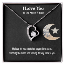 I Love You to the Moon & Back Heart Necklace