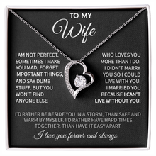 To My Wife Heart Necklace