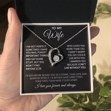 To My Wife Heart Necklace