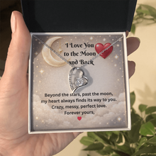I Love You to the Moon and Back Heart Necklace