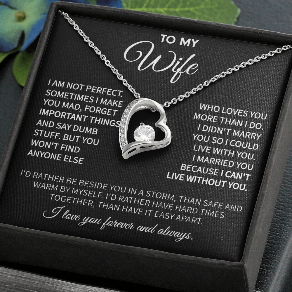 To My Wife Heart Necklace