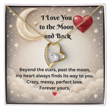 I Love You to the Moon and Back Heart Necklace