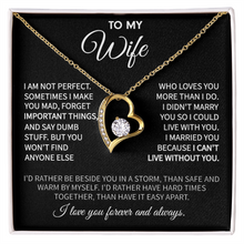 To My Wife Heart Necklace