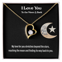 I Love You to the Moon & Back Heart Necklace