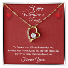 Happy Valentine's Day Heart Necklace