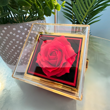 Love Knot Necklace - Flower Girl Jewelry - Luxury Preserved Rose Gold Knob Gift Box - Red Rose