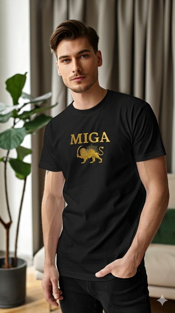 MIGA Lion & Sun Iran Pahlavi Unisex T-Shirt – Make Iran Great Again